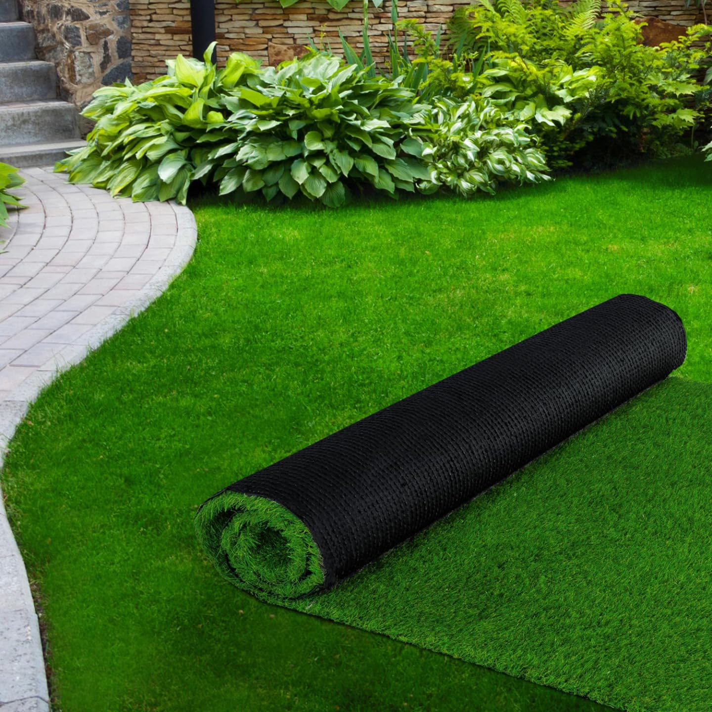 IDMarket - Gazon synthétique artificiel 1x10 M 30 mm d'épaisseur pour jardin et balcon