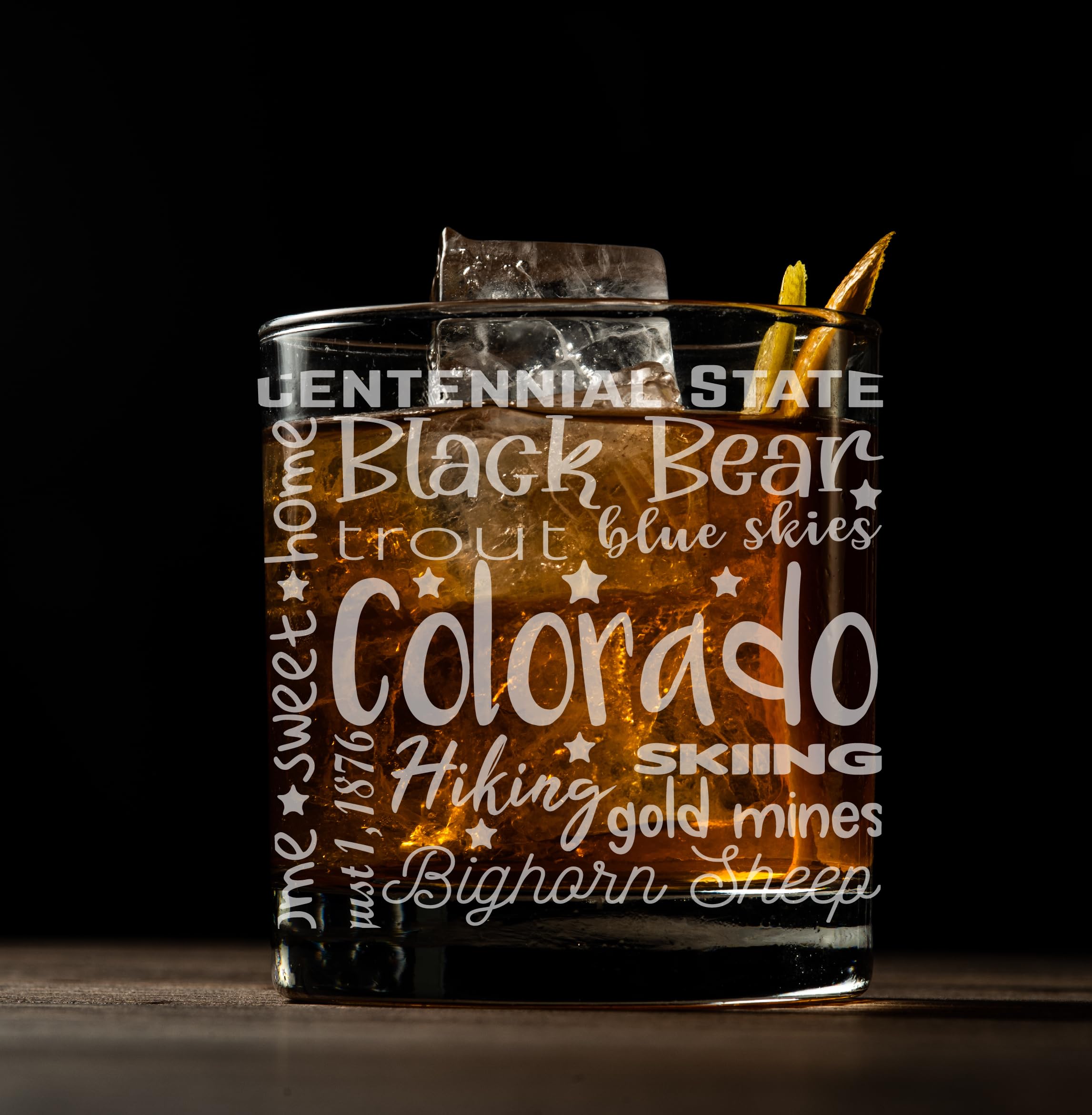 Colorado Engraved Whiskey Glass, Your State Glass Gift for Men, Personalized Whiskey Glass