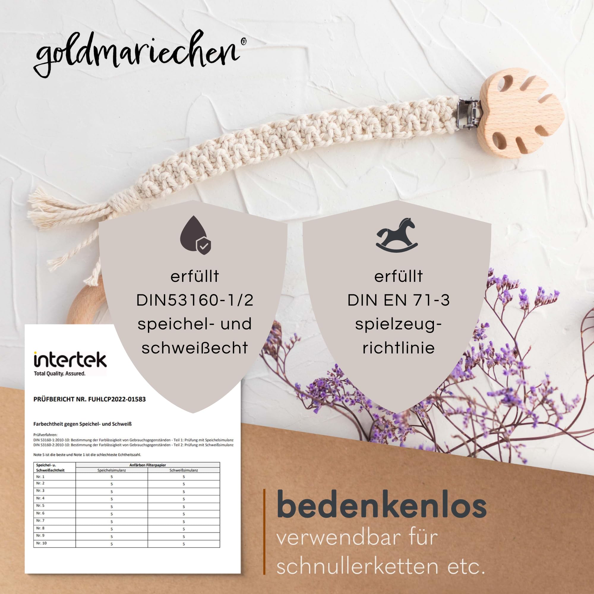 goldmariechen - Przędza do makramy, zestaw 3 mm, 3 mm (naturalna, 200 m, brązowy polny 100 m, cappuccino 100 m), 100% przędza bawełniana do samodzielnego wykonania, dekoracja ścienna, kwietnik