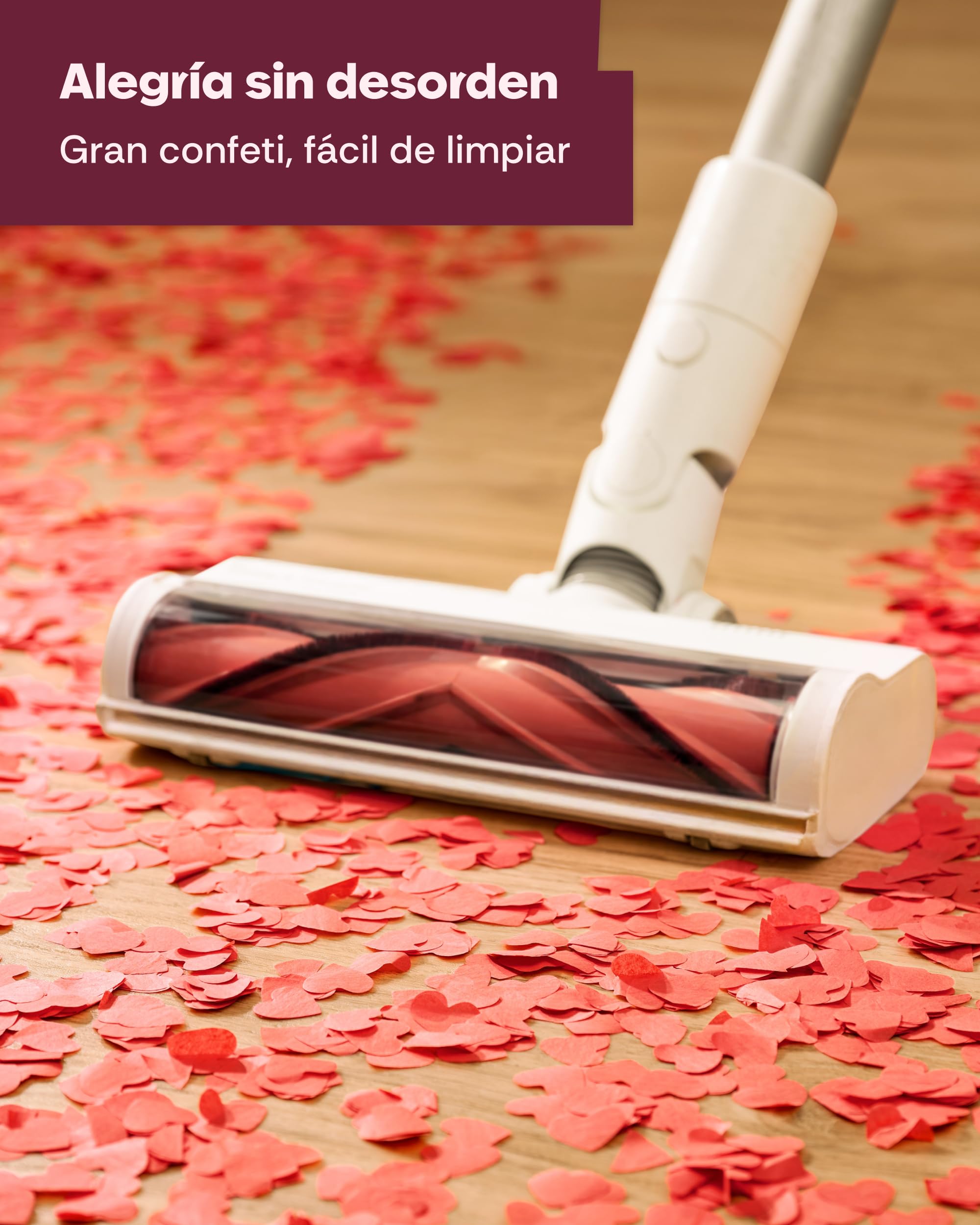 5 Cañones de Confeti Boda 80 cm Corazones Rojo – Biodegradable