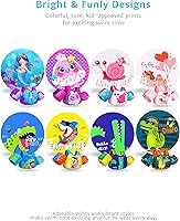 Vista 6 de Flotador Saltador de Charco 20-30-50-60-70 Libras, Chaleco de Natación para Niños Pequeños de 1-3-5-6-9 Años, Flotadores de Piscina con Flotadores