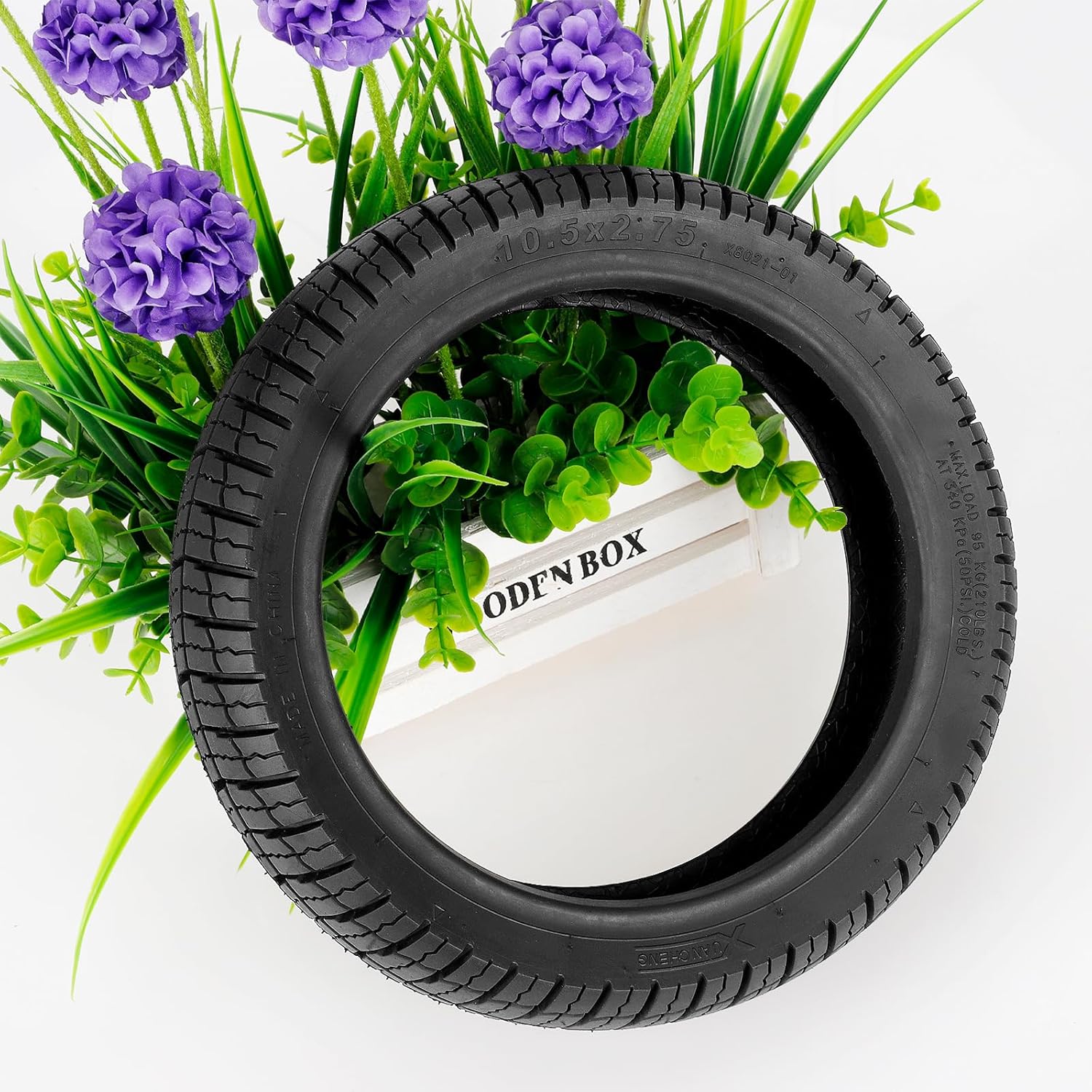 10.5x2.75 Tubeless Tire for Segway Ninebot P65/P100/P100SU for 10.5 Inch Electric Scooter, Off-Road, Thicker Tires, Non-Slip, Spare Wheels for Kickscooter P Series (2 Pieces)