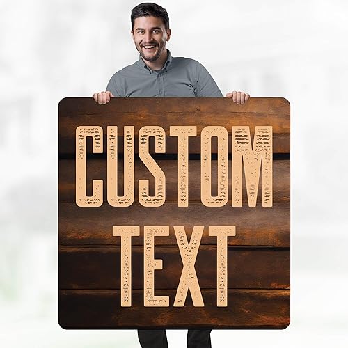 Miniatura 83 de My Sign Center - Letrero personalizado, 11 colores de fuente, 13 estilos de fuente, 4 opciones de agujero, 22 tamaños, 8 x 32 pulgadas, sin óxido,