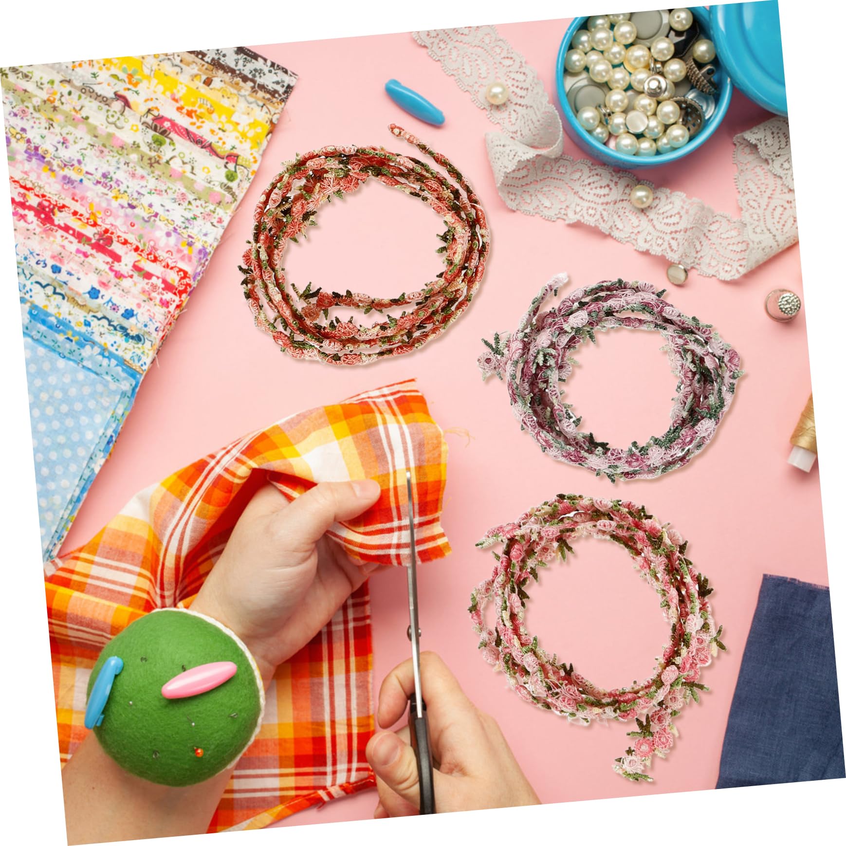 STOBOK 25rollos Encaje Decorativo Para Manualidades Adornos De Tocado y Ropa De Costura