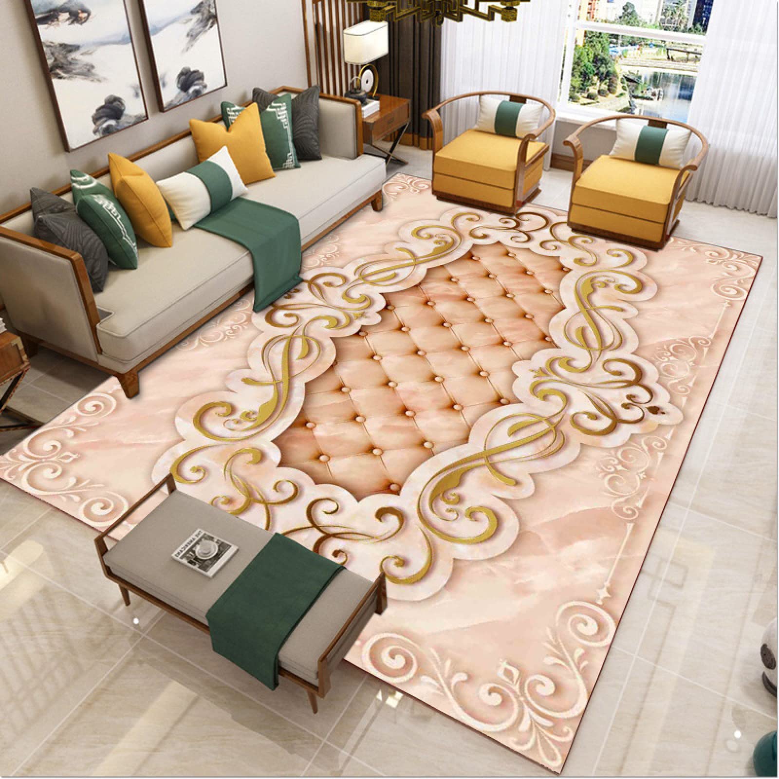 Tapis de sol de cuisine vintage au design traditionnel pour un intérieur chaleureux