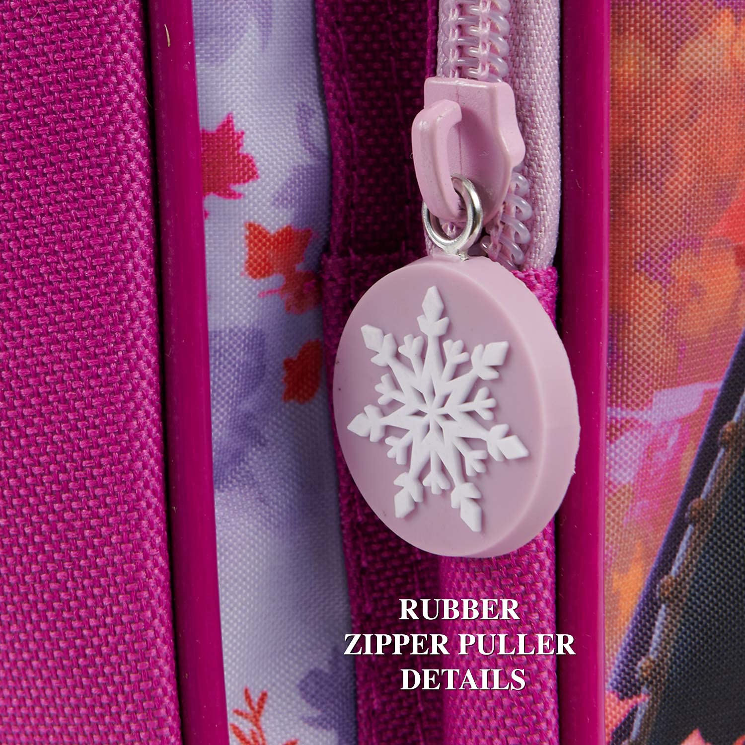 PERLETTI Zainetto Bambina Colorato Principesse Anna Elsa - Disney Frozen 2 con Pratica Tasca Frontale per Asilo - Cartella Scuola Materna Elementare Rosa e Lilla - 36x25x12 cm
