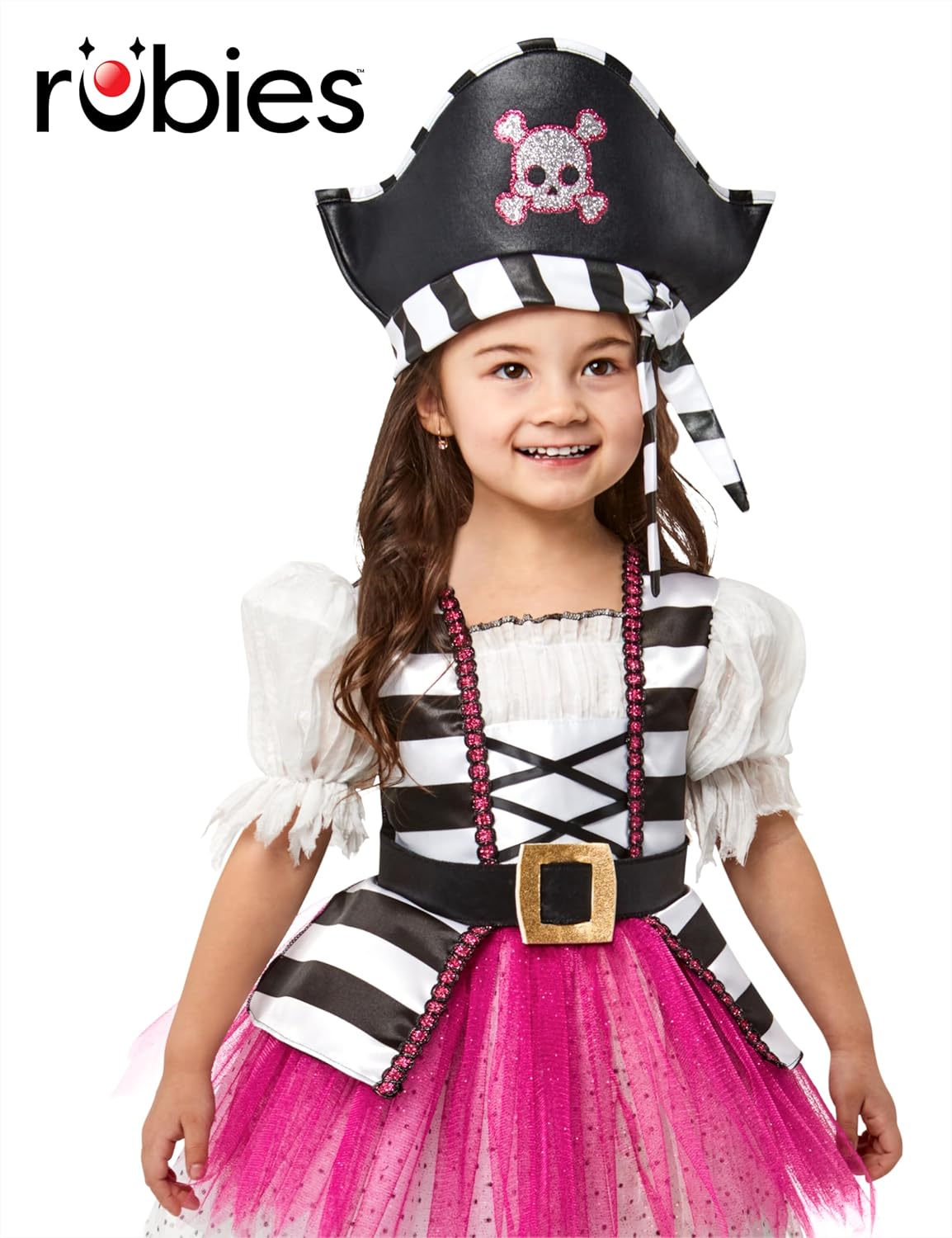 Rubies Little Pirate Girl Costume Dress for Toddlers, Girl's 2T