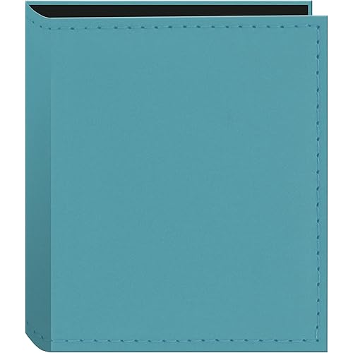 Sewn Leatherette Photo Album 40 Pockets Hold Fujifilm Instax and Polaroid Credit Card Size Instant Prints or Name Cards, Blue