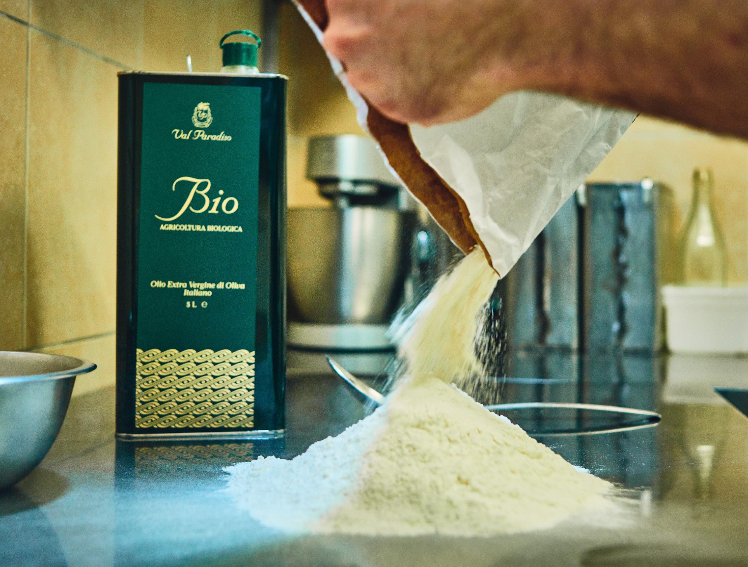 Val Paradiso Olio Extravergine di Oliva Italiano Biologico, Certificato Biologico ICEA, Olio di Oliva Extravergine, 100% Italiano, Estratto a Freddo (Latta da 5 litri)