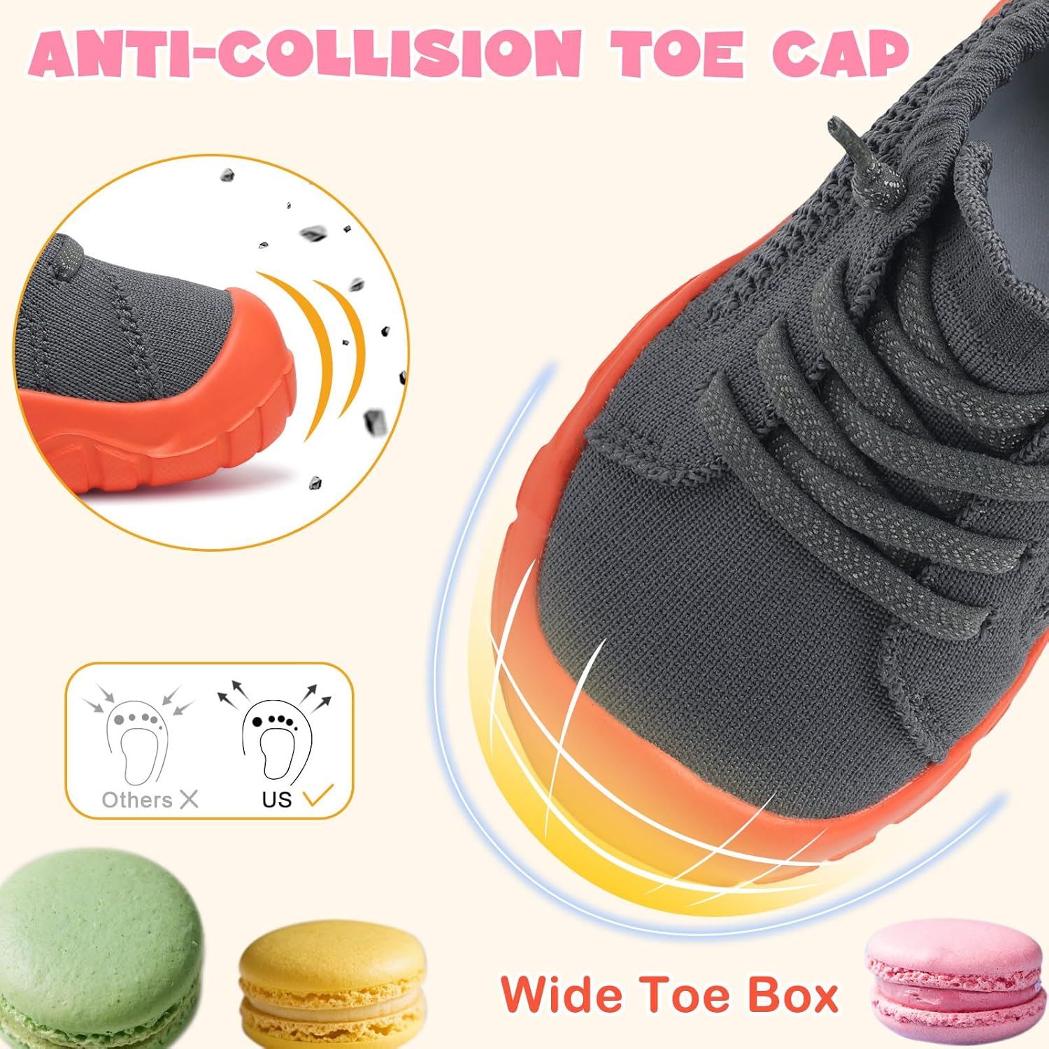 LeIsfIt Toddler Shoes Girls Boys Wide Barefoot Shoes Kids Breathable Sneakers Slip on Tennis Shoe Lightweight Sneakers - Image 3