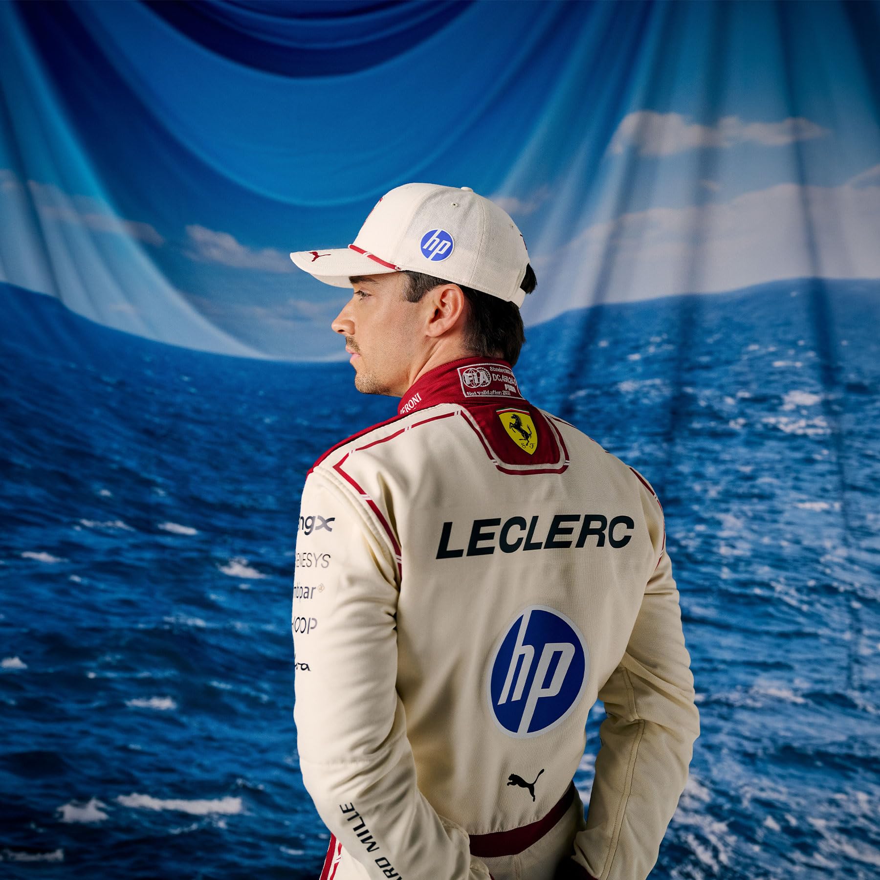 PUMA Scuderia Ferrari F1 Cappellino Special Edition Monaco GP 2026 Charles Leclerc - off White - Taglia Unica
