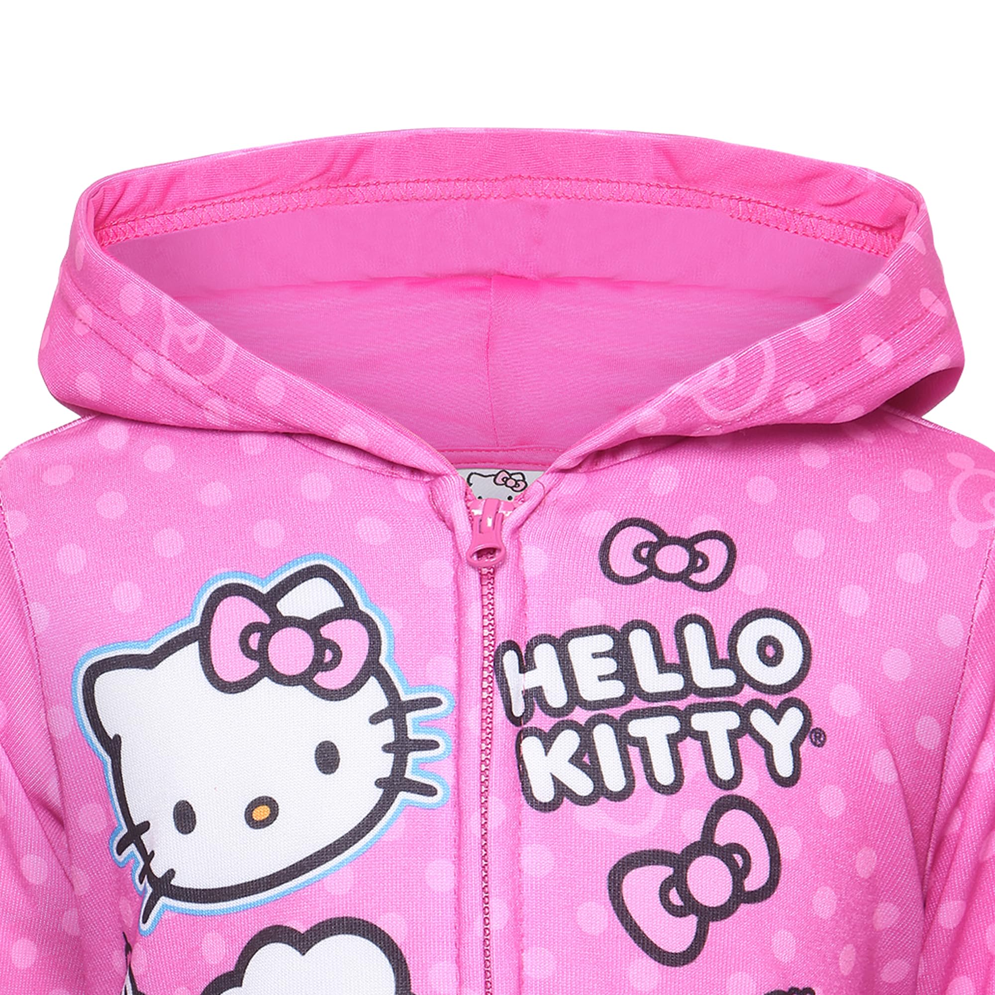 Hello Kitty - Felpa con cappuccio con chiusura per bambine, per bambini e bambini piccoli, colore: rosa