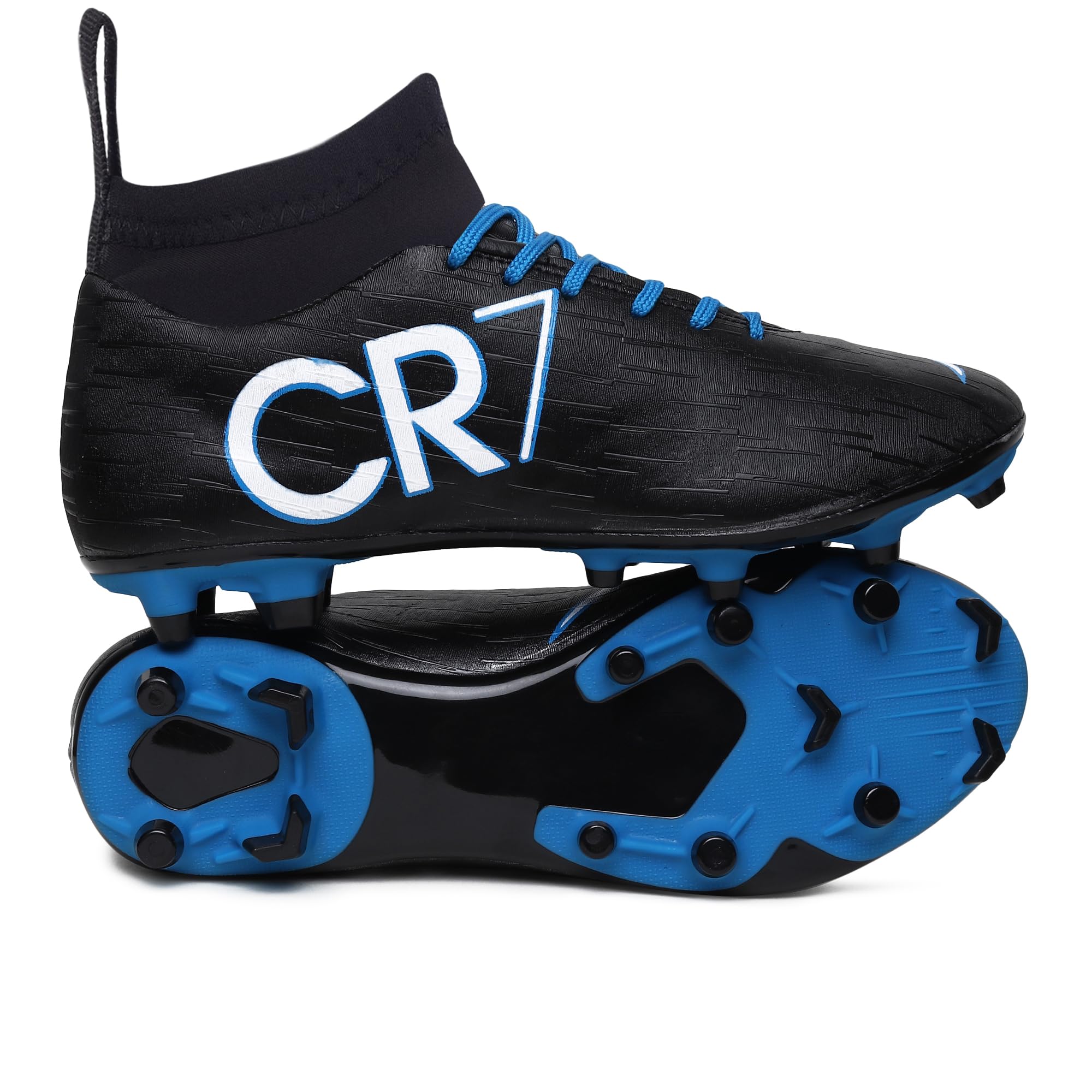 Velproblack Blue Synthetic Turf And Hardground Tpu Dual Color Sole