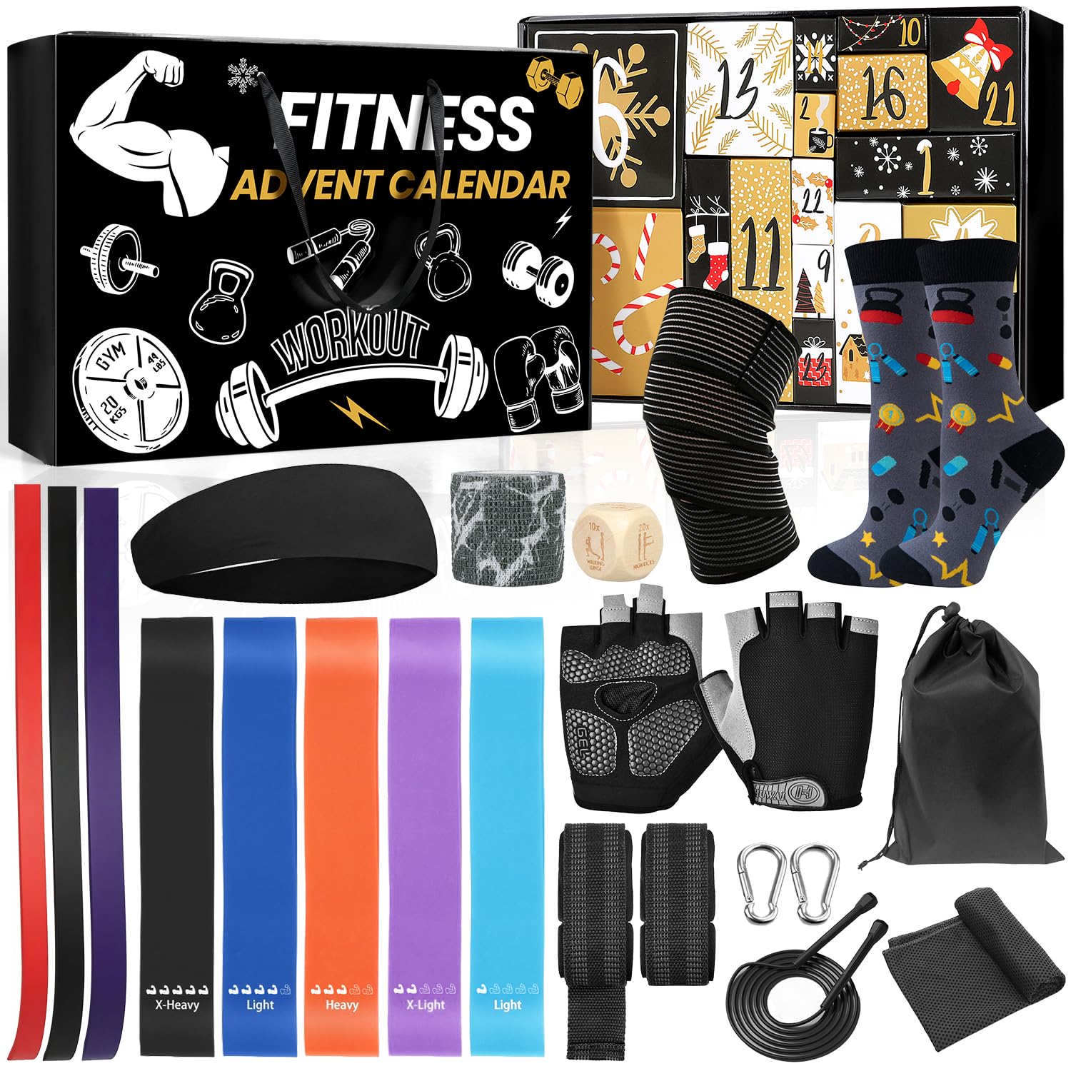 MOVINPE Fitness Gear Advent Calendar 2025 Cihristmas, 24 Days Sporting Accessories-picture-10