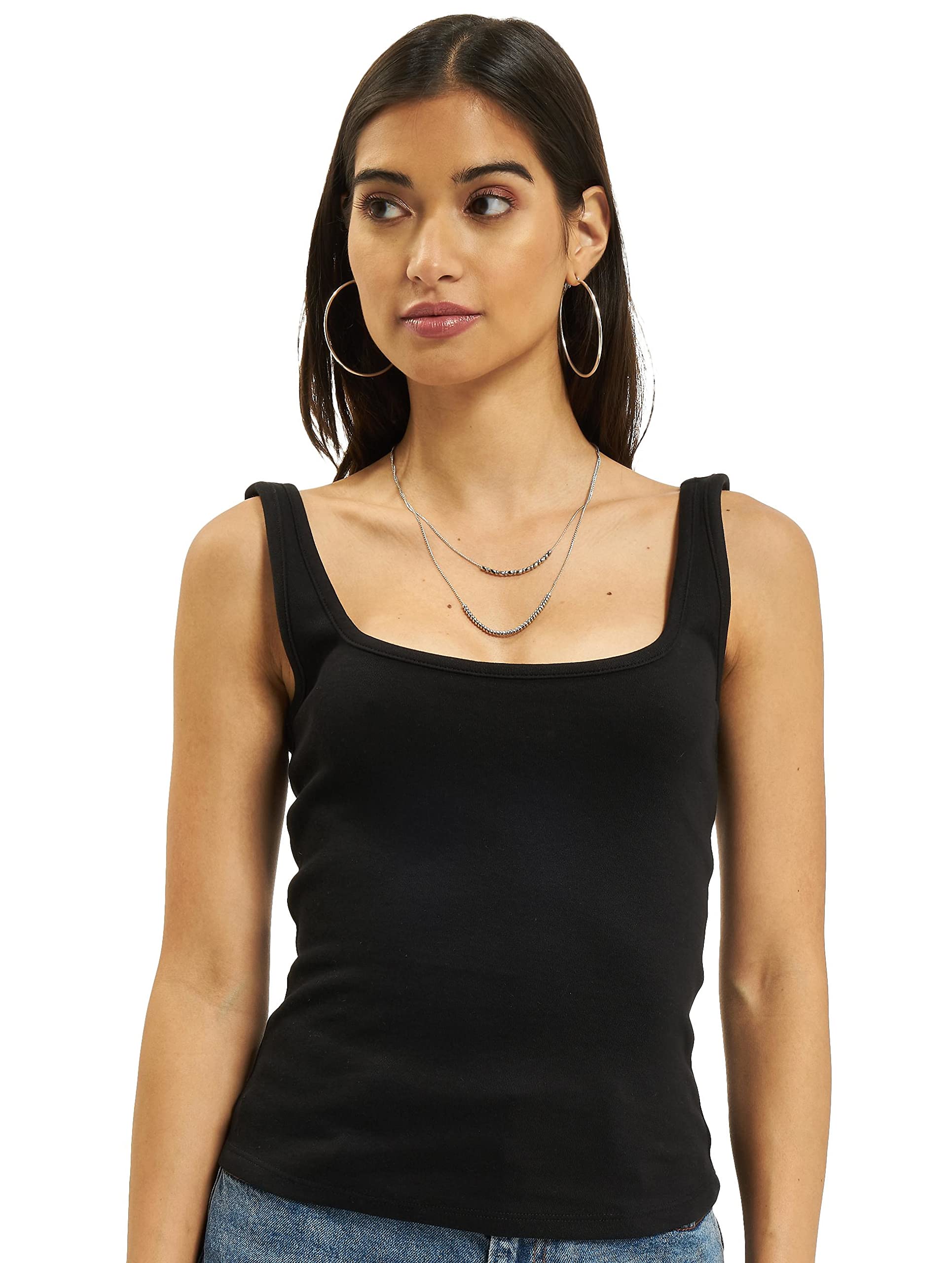 Urban Classics Oberteil Ladies Wide Neck Top Camiseta Mujeres