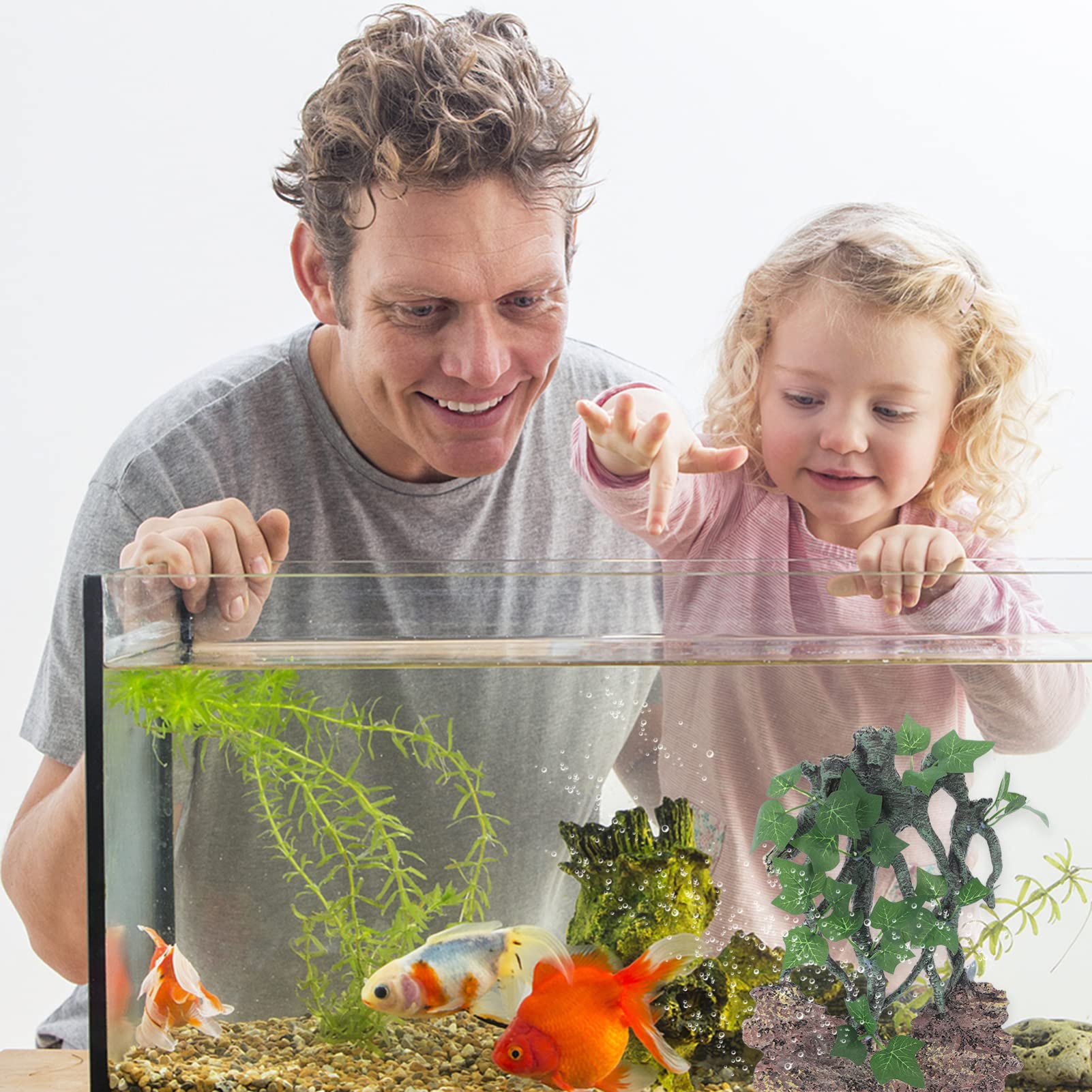 Decorazione Acquario Resina Ramo Artificiale Vividissimo Per Pesci e Terrari Design Realistico e Facile Manutenzione Per Ambienti Acquatici