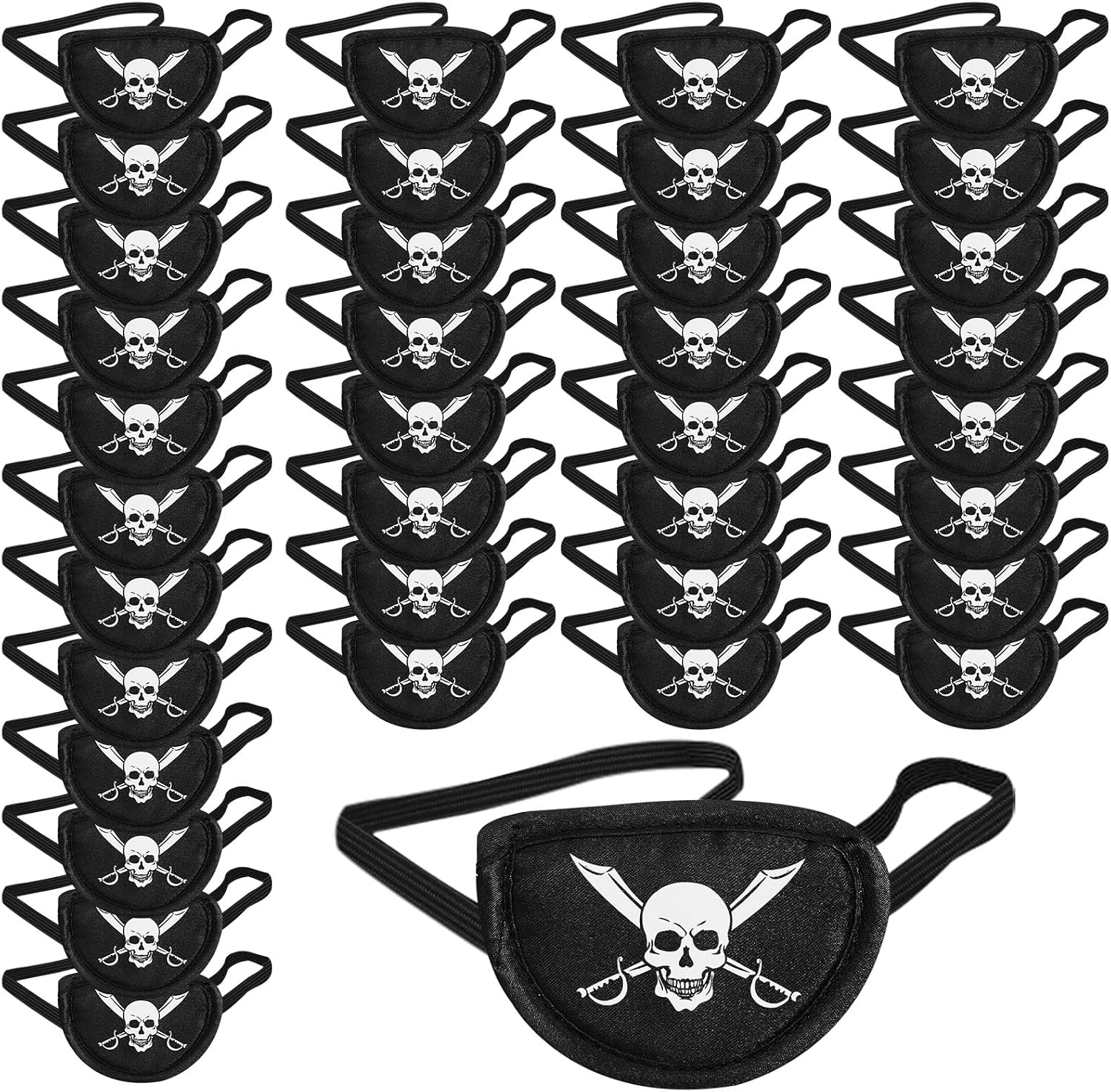 Hiboom Pirate Eye Patches for Costume Party, Pirate Party Favors