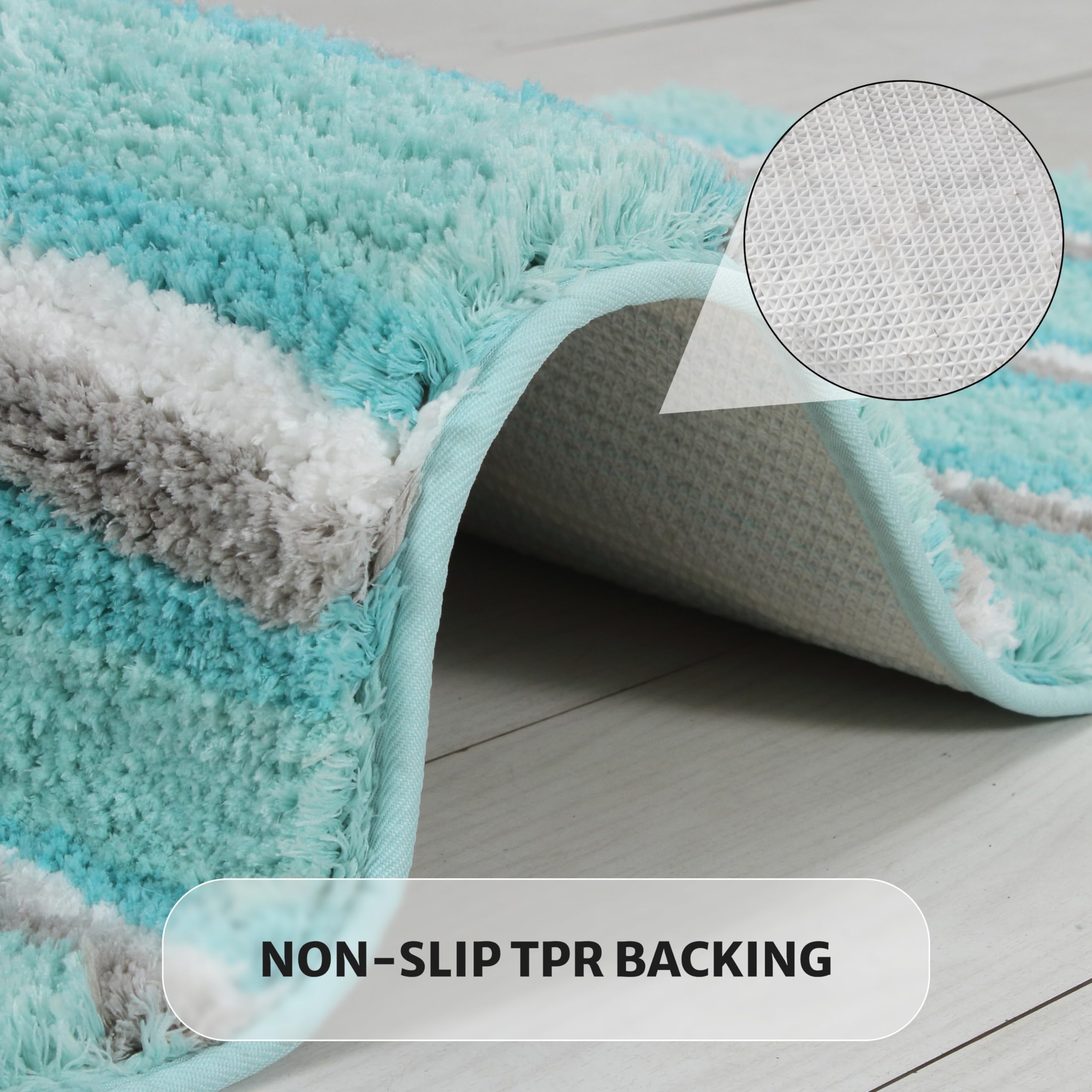 Tappeto Da Bagno Home Weavers Glamour Collection - 100% Microfibra, Antiscivolo, Extra Morbido, 61 Cm, Asciugatura Rapida
