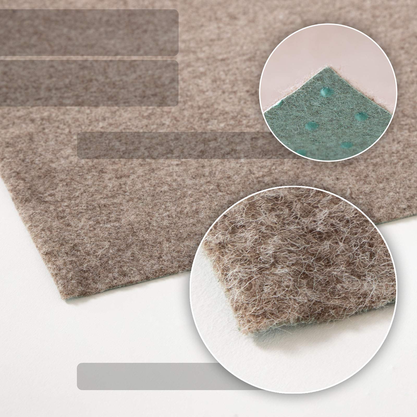 Prato Sintetico da Esterno Drenante - Farbwunder Pro - Tappeto Erba Sintetica per Terrazzo - Moquette da Esterno a Rotoli in Vari Colori, al Metro - 200x400 cm - Beige