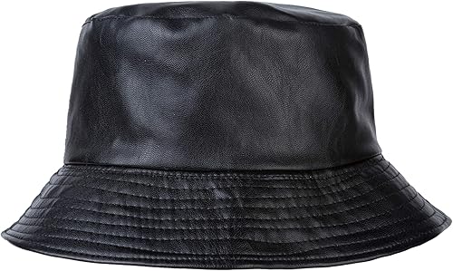 ZLYC Sombrero unisex de moda para pescadores de piel sintética impermeable