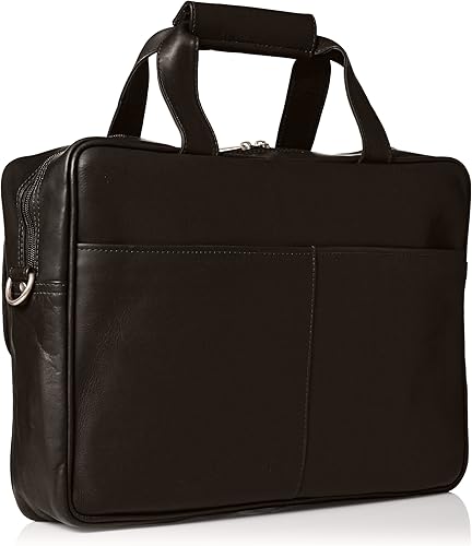 Miniatura 2 de Piel Leather Maletín delgado con cremallera superior, Negro -, Maletín delgado con cremallera superior