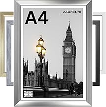 A4 Photo Frame, Silver, Picture Frame, Certificate, Art Print Poster, 21cm x 29.7cm, Silver Frames, A4 Photo Collage Gallery Display