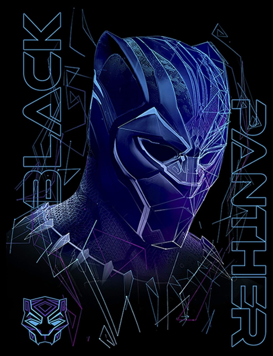 Men's Marvel Black Panther 2018 3D Pattern Hoodie