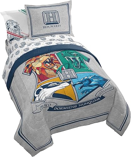 Harry Potter Stand Together - Juego de cama de 7 piezas tamaño matrimonial, incluye edredón y juego de sábanas, ropa de cama para niños súper suave