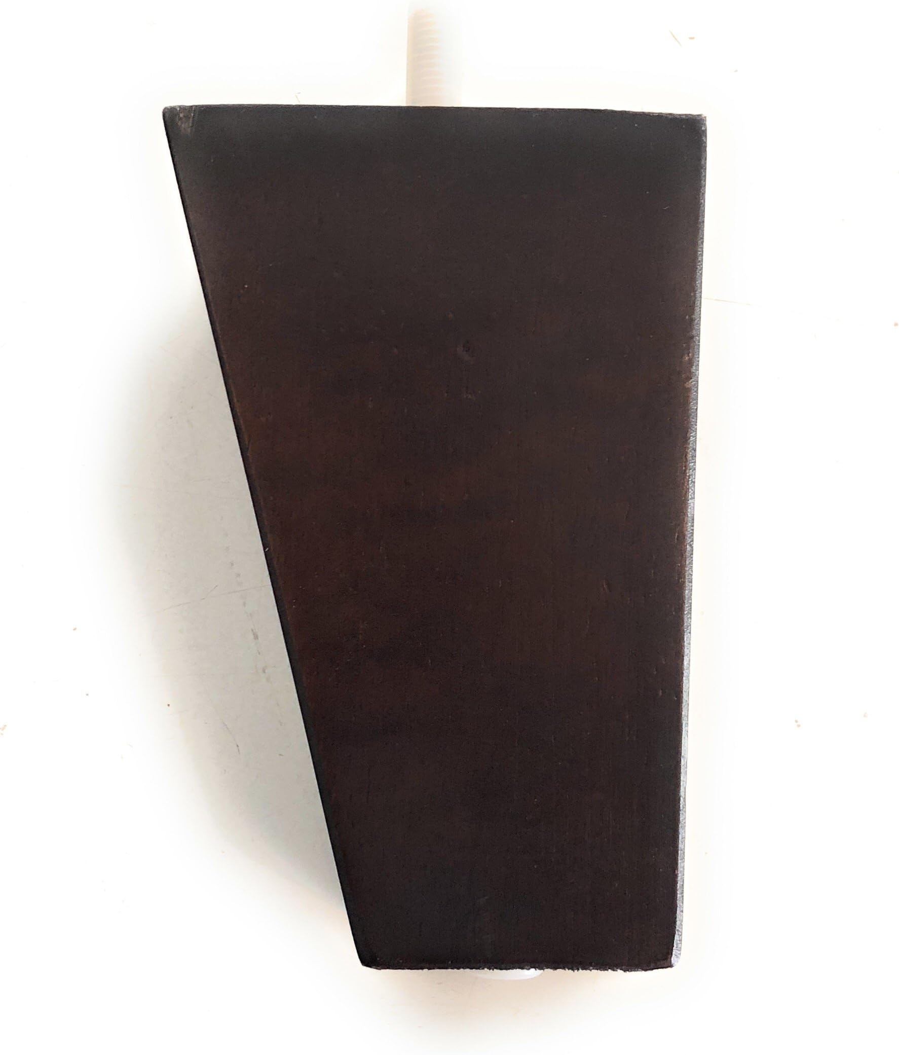 MoreMotion 5 Inch Walnut Finish Vega Square Slanted Tapered Sofa Leg, Set of 2
