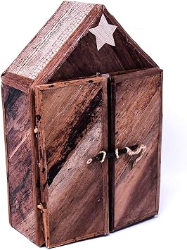 Global Crafts KSTNAT-01-K2 - Soapstone Nativity Set - Hand Carved with Barn, 13 Piece, Kenya