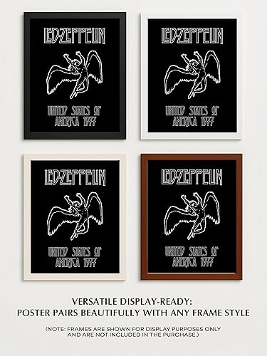 Miniatura 6 de AMERICAN LUXURY GIFTS Vintage Rock Angel Wall Art Poster  Retro 1970s Music-Inspired Design  Black & White Aesthetic Print for Fans, Studios, Dorms