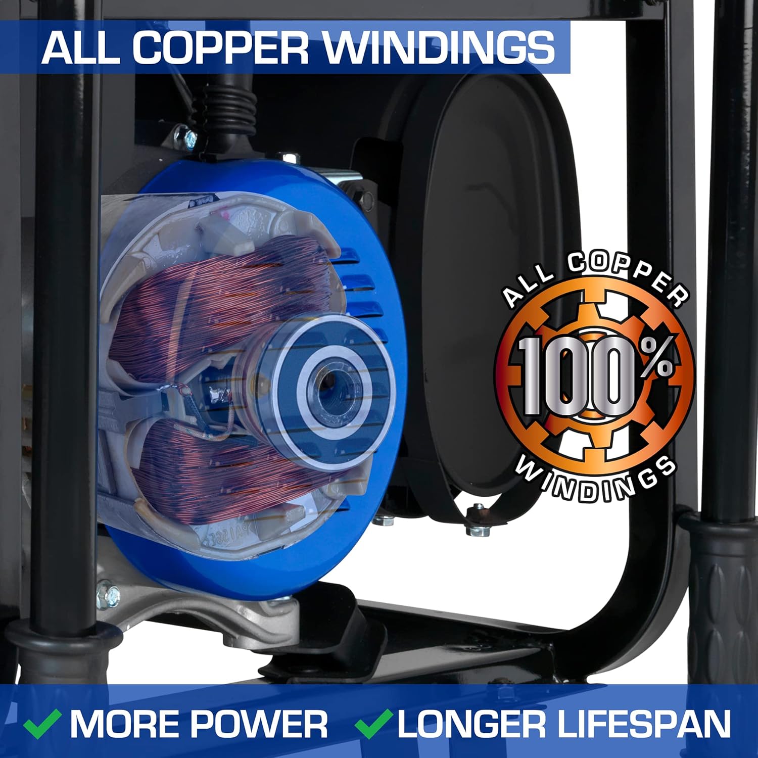 DuroMax XP5500EH Electric Start-Camping & RV Ready, 50 State Approved Dual Fuel Portable Generator-5500 Watt Gas or Propane Powered, Blue/Black : Everything Else