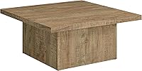 Coaster Zetta 35.5" Square Rustic Farmhouse Coffee Table, Mango Brown Engineered Wood, Model 708068