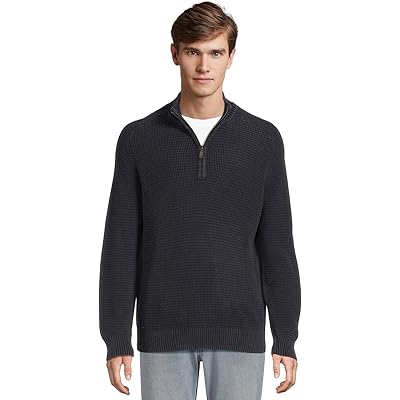 Свитер L.L.Bean Textured Washed Cotton Sweaters 1/4 zip