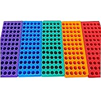 Vista 4 de Soporte de tubo de centrífuga PCR de microcentrífuga de doble panel de 5 piezas, 60 pozos