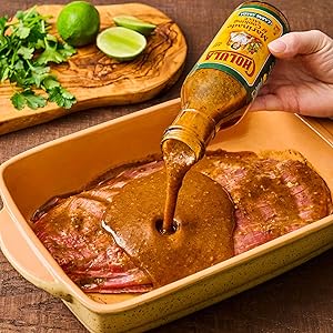 Cholula Marinade & Cooking Sauce, Carne Asada, For Carne Asada Tacos, Taco Salad, Steak Marinade and More, 12 fl oz