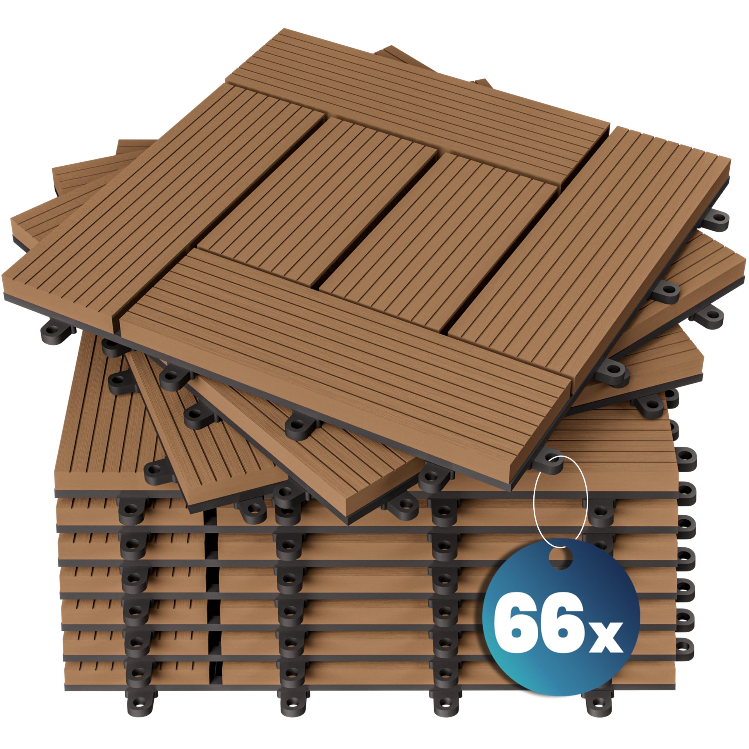 Caillebotis résistant UV intempéries Casaria pour sol de jardin abîmé ou glissant