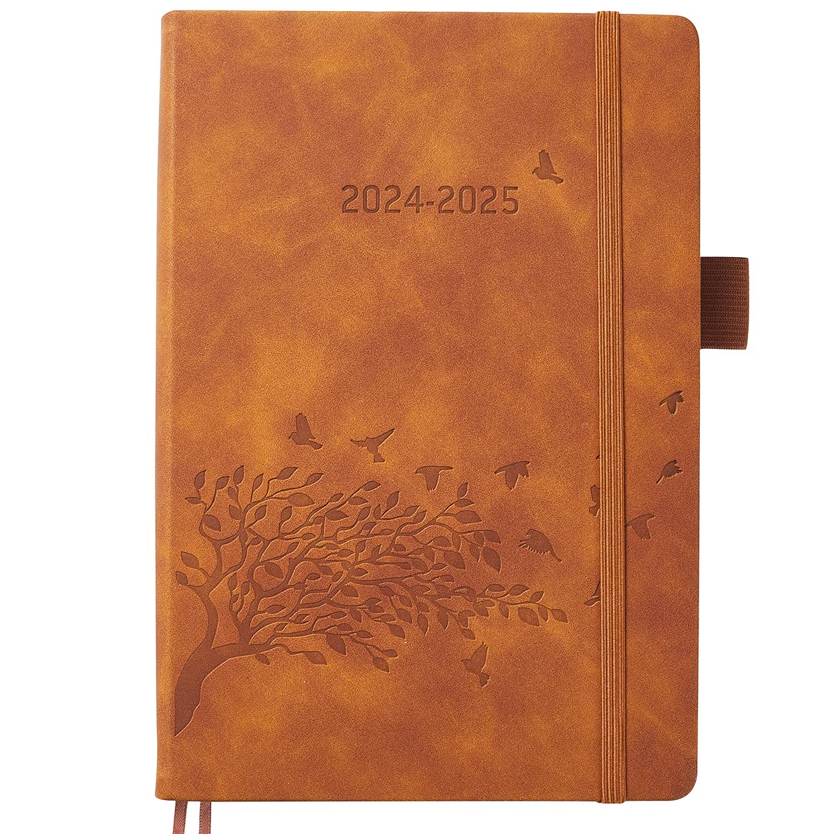 Agenda 2024 2025 Dia por Pagina A5, Agenda Escolar con Notas, Bolsillo & Porta Boligrafos, Tapa Dura, Elástico Daily Planner para Familiar Escolar Trabajo, Agosto 24 - Julio 25