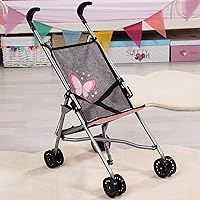 Vista 4 de Bayer: Umbrella Stroller for Dolls Foldable Grey Easy Storage 18-Inch Dolls, Lightweight