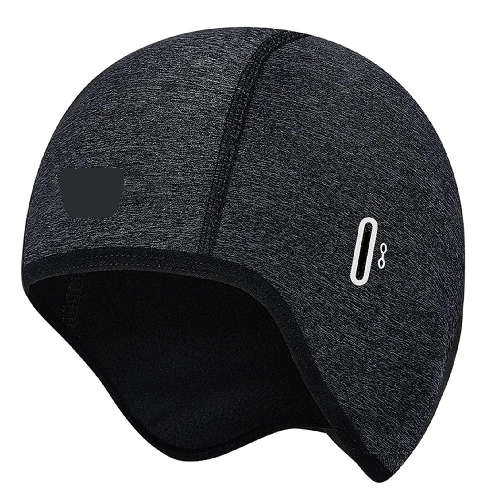 Casquette de Cyclisme Chaude d'hiver élastique Jacquard Coupe-Vent Casquettes vélo Thermique Course Ski Moto Chapeaux pour Vélo(Glasses Gray)