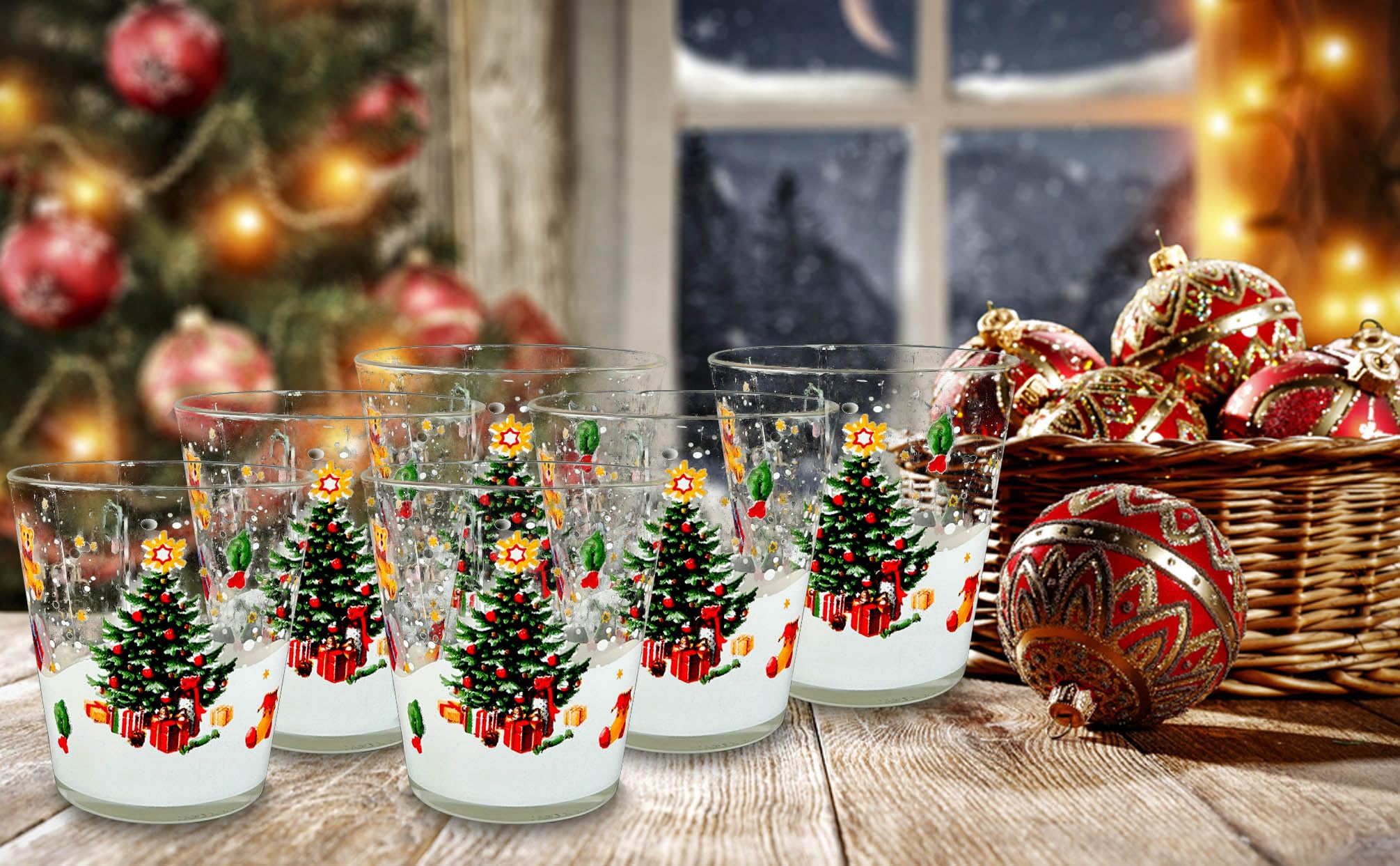 Set Di 6 Tumbler In Pasta Di Vetro ARCA - Bicchieri Verde, 250ml, Lavabili In Lavastoviglie, Collezione Eternity - Foto 7