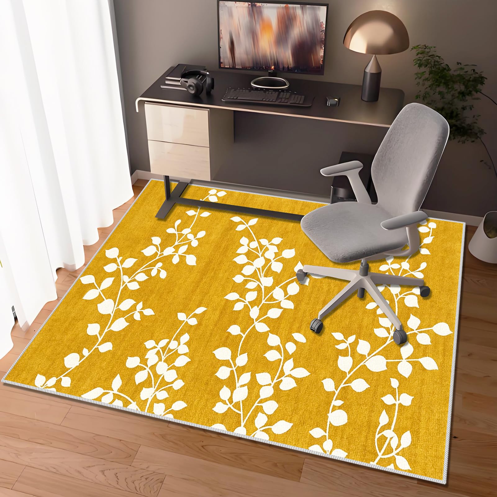 Dywan Krzesło Biuro Dywan Krzesło Na Kołach 80 x 140 cm Żółta Antypoślizgowa Mata Podłogowa Podłogowa Mata Podłogowa Mata Podłogowa Mata Podłogowa Mata Podłogowa Mata Podłogowa