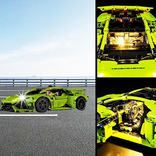 Miniatura 5 de Vaodest Juego de luces LED para Lego Lamborghini Huracán Tecnica 42161, diseño y configuración compatibles con el modelo 42161 (solo luz LED, no kit