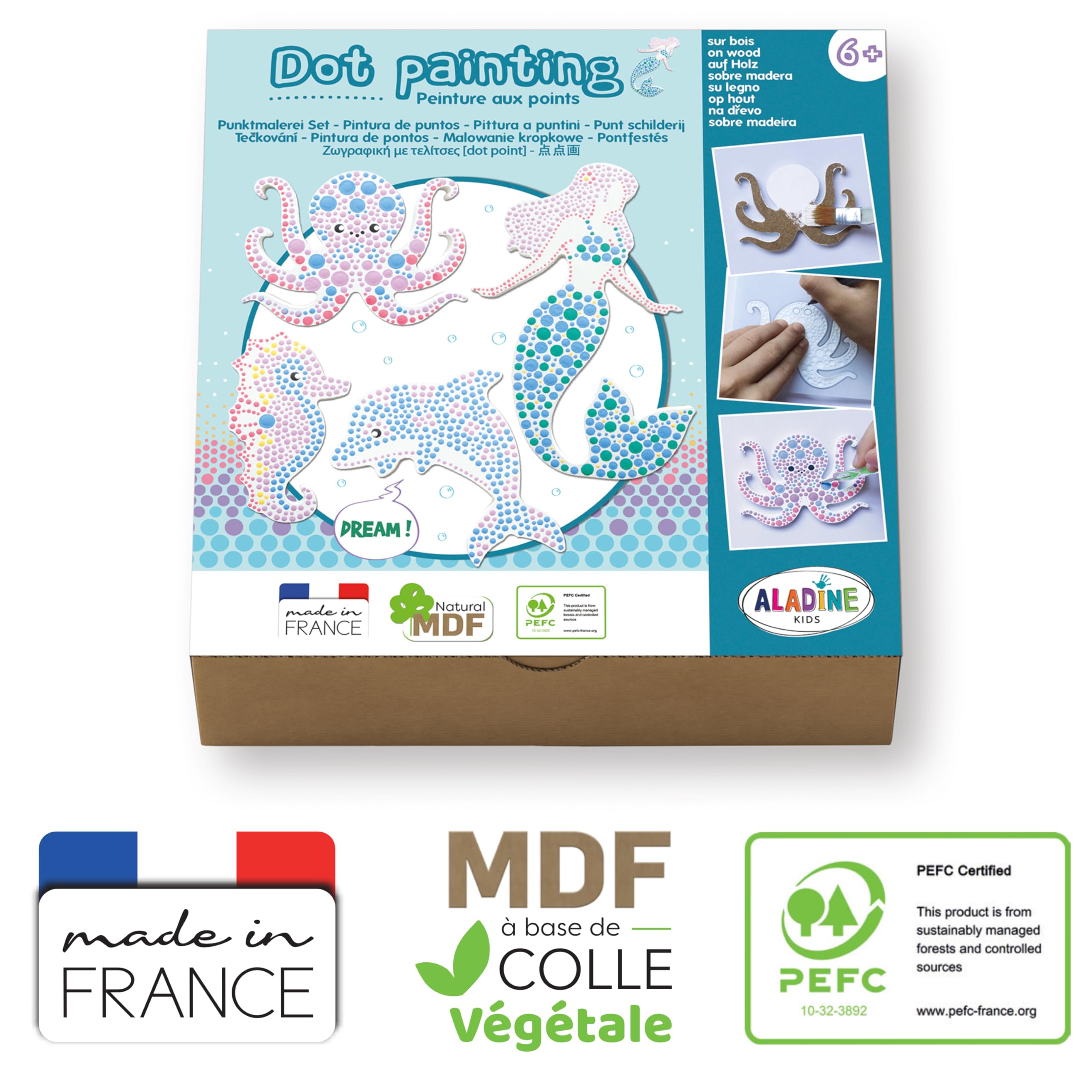 Aladine – Estuche de sirena, certificado PEFC 100%