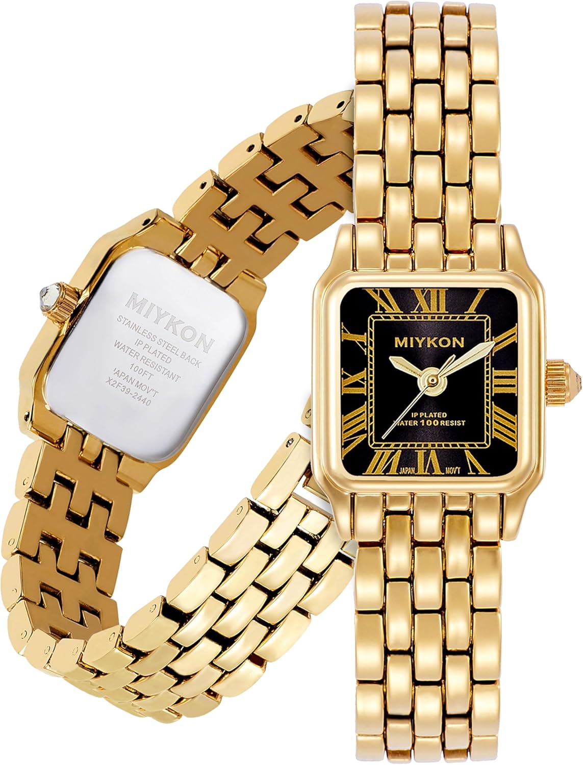 Miykon Dainty Watches for Women, Vintage Small Face Square Womens Watch, Classic Luxury Style Bracelet Watch for Petite Thin Wrists, Cute & Unique Japanese Quartz, Waterproof to 100ft