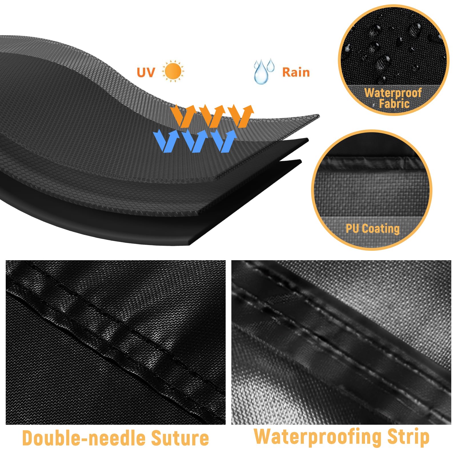 Kovshuiwe Ø200 x H220cm Hängesessel Abdeckung,Schwebesessel hängesessel Abdeckung,Wasserdicht Windabweisend Winterfest,Verbessertes Reißfestes Garngefärbtesl Oxford 420D,Schwebesessel