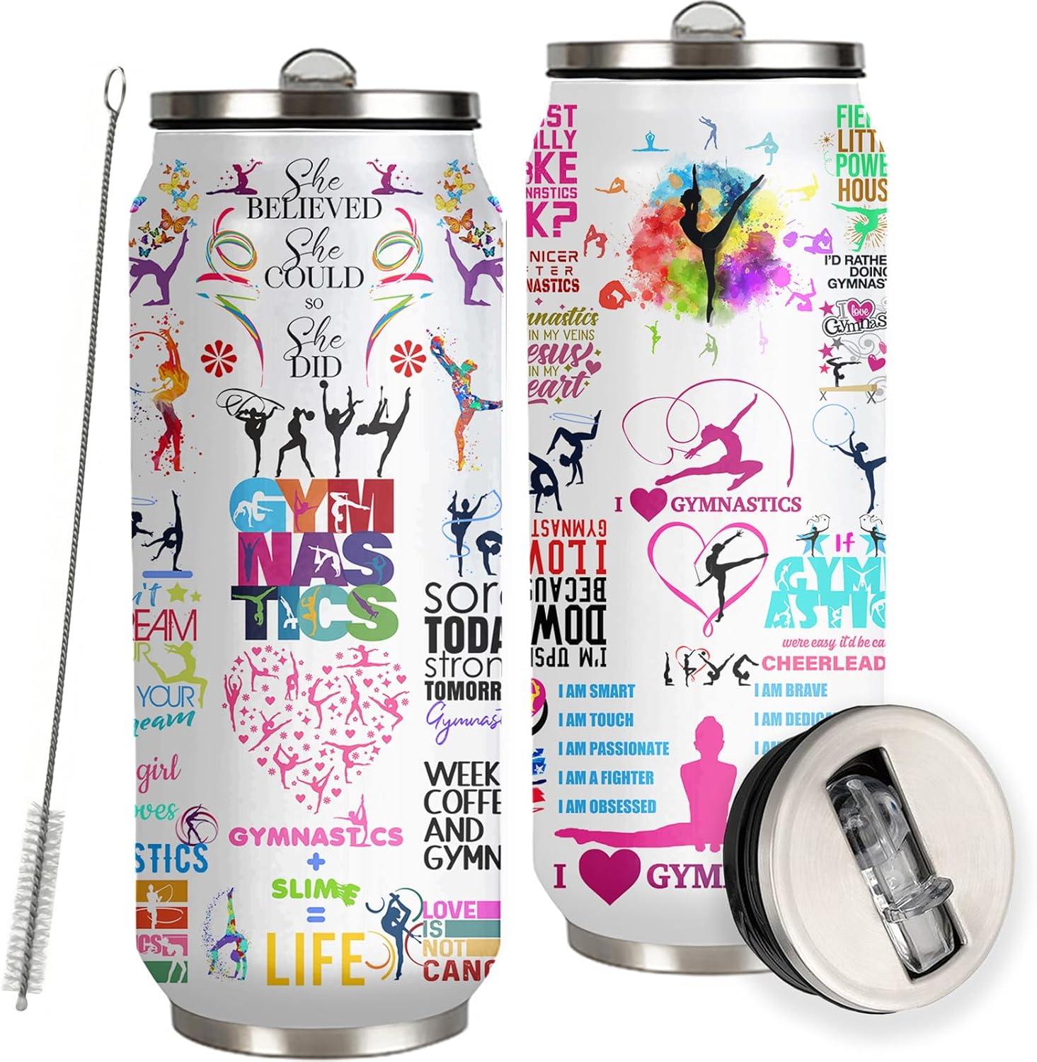 JDEIFKF Gymnastics Tumbler Cup Gymnasticsl Mug With Lid