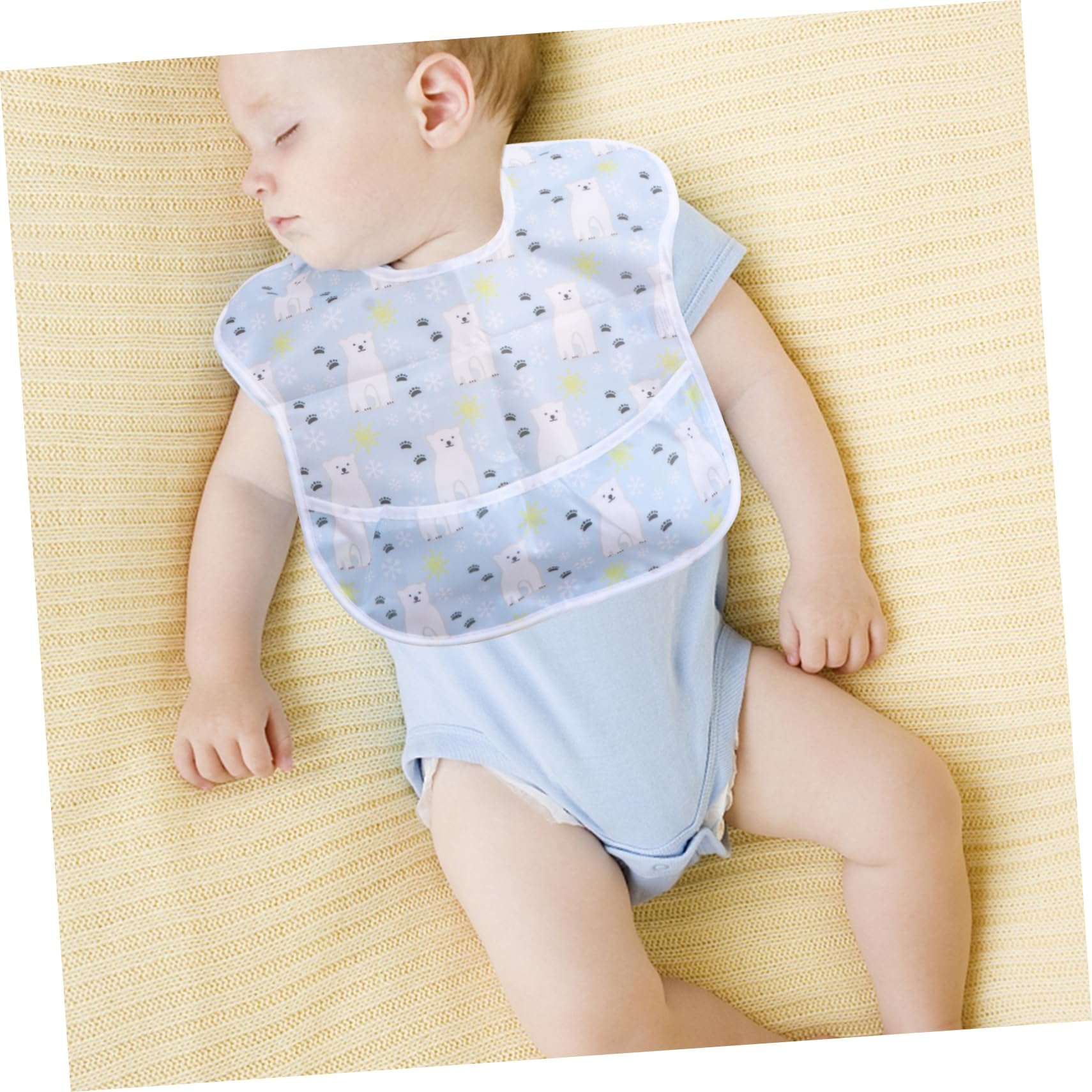 Abaodam 9piezas Babero Para Bebés Diseño De y Pingüino Toallas De Saliva Detachables Para Comidas y Protección De Ropa Accesorio