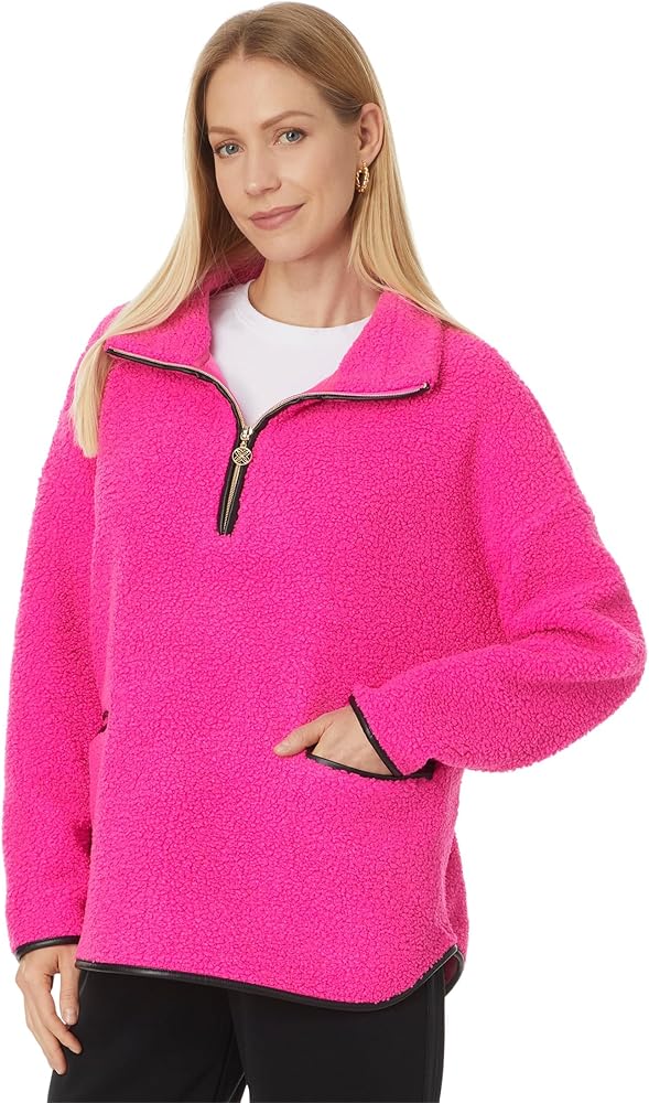 Lilly Pulitzer, womens, Soreen Sherpa Popover, Passion Fruit Pink