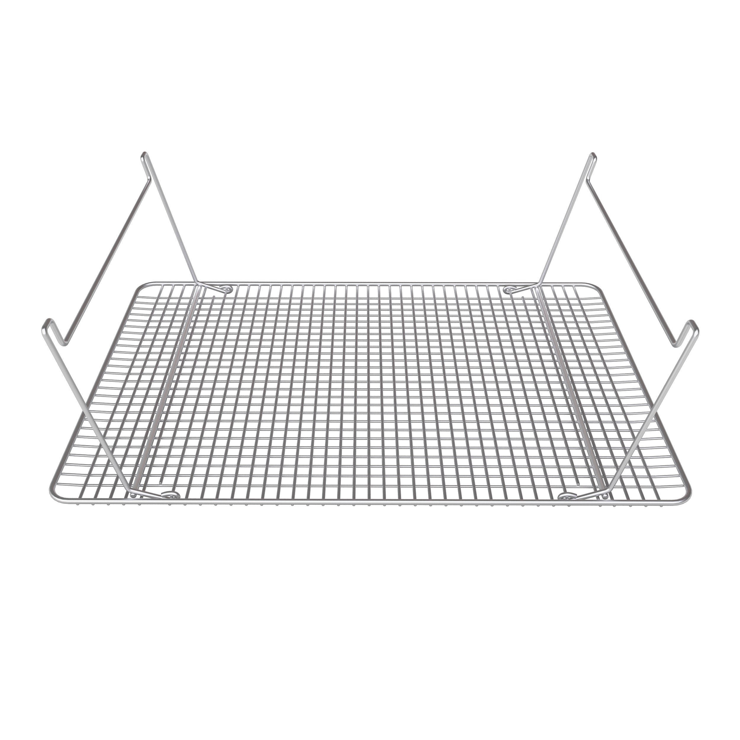 Rejilla de enfriamiento de Acero Inoxidable (30 cm x 43 cm) – Ideal para apilar en Tres Niveles – Patas Plegables - para Hornear, cocinar y Asar en la Parrilla